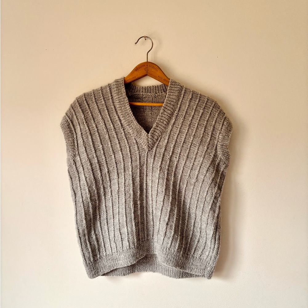 Vintage Grey Knitted Vest